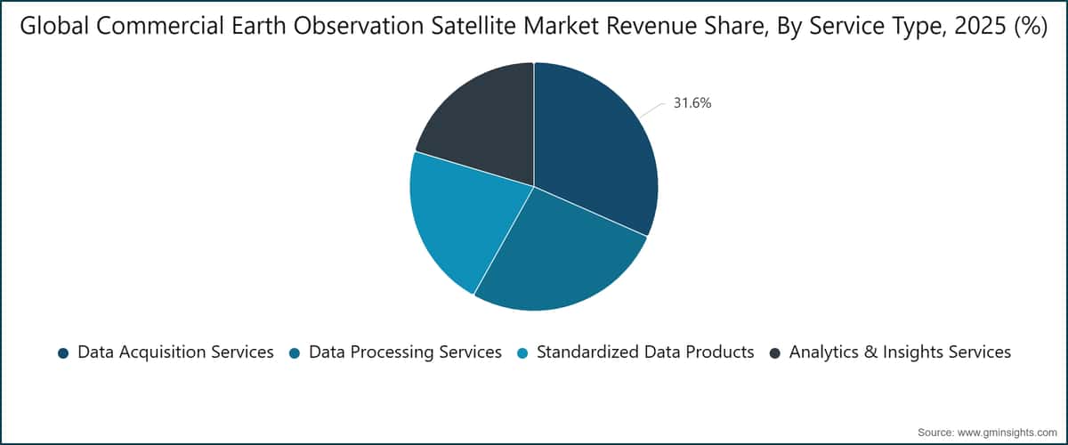 Global Commercial Earth Observation Satellite Market Revenue Share, By Service Type, 2025 (%)