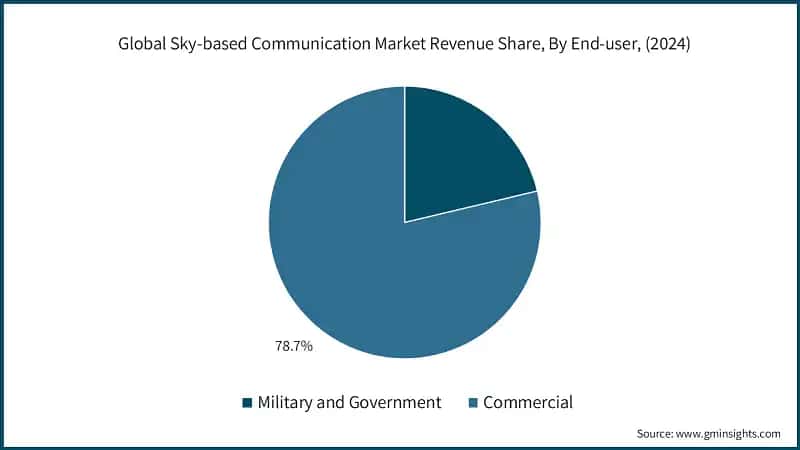Global Sky-based Communication Market Revenue Share, By End-user, (2024)