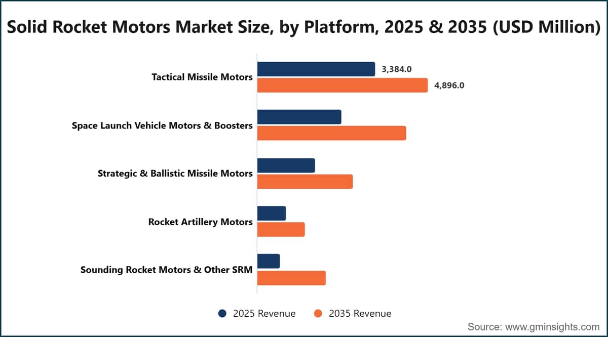 Solid Rocket Motors Market Size, by Platform, 2025 & 2035 (USD Million)