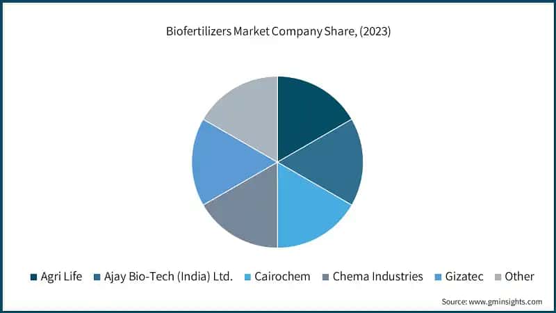 Biofertilizers Market Company Share, (2023)