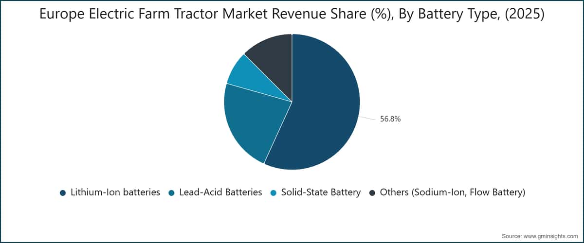 Europe Electric Farm Tractor Market Revenue Share (%), By Battery Type, (2025)