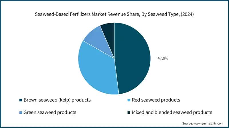 Seaweed-Based Fertilizers Market Revenue Share, By Seaweed Type, (2024)