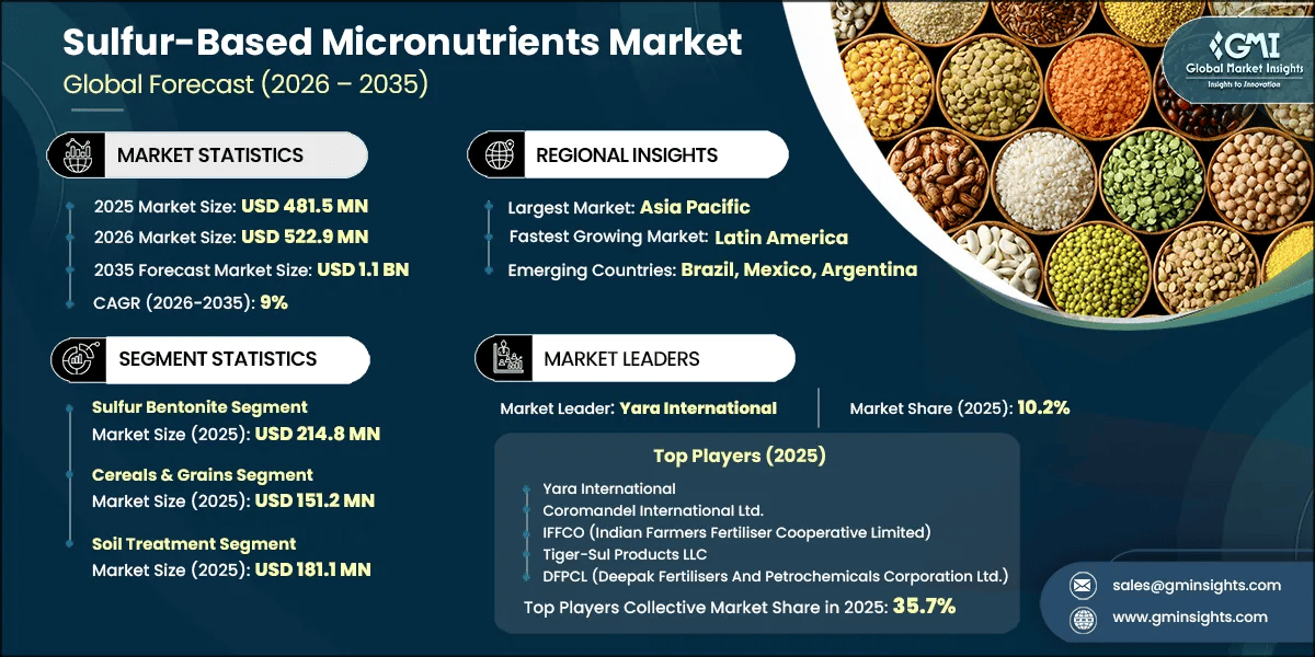 Rapport d'étude de marché sur les micronutriments à base de soufre