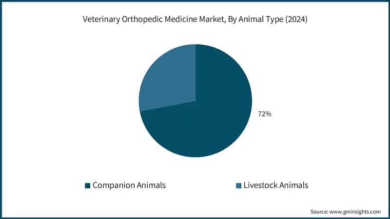 Veterinary Orthopedic Medicine Market, By Animal Type (2024)
