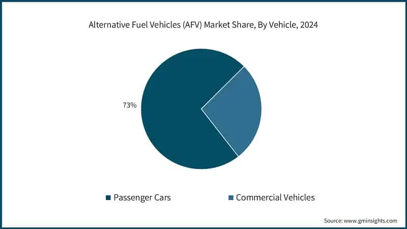Alternative Fuel Vehicles (AFV) Market Share, By Vehicle, 2024