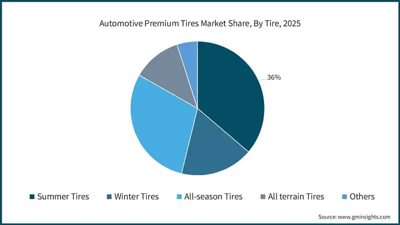 Automotive Premium Tires Market Share, By Tire, 2025