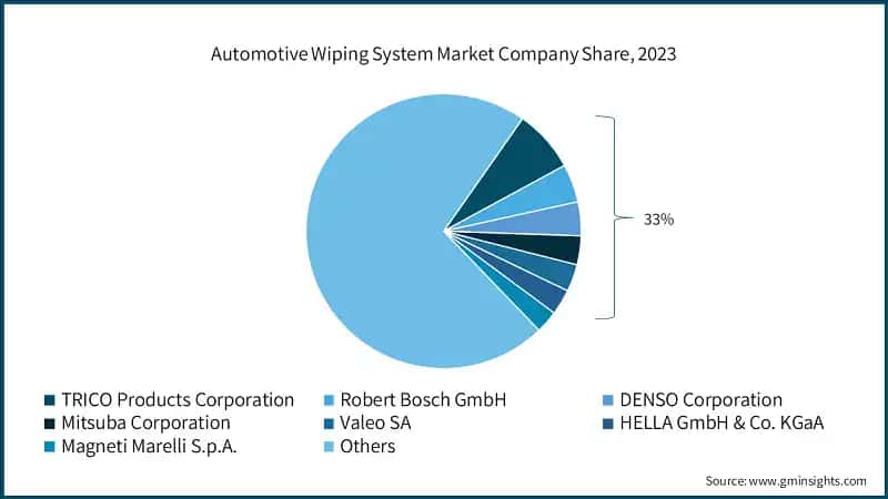 Automotive Wiping System Market Company Share, 2023