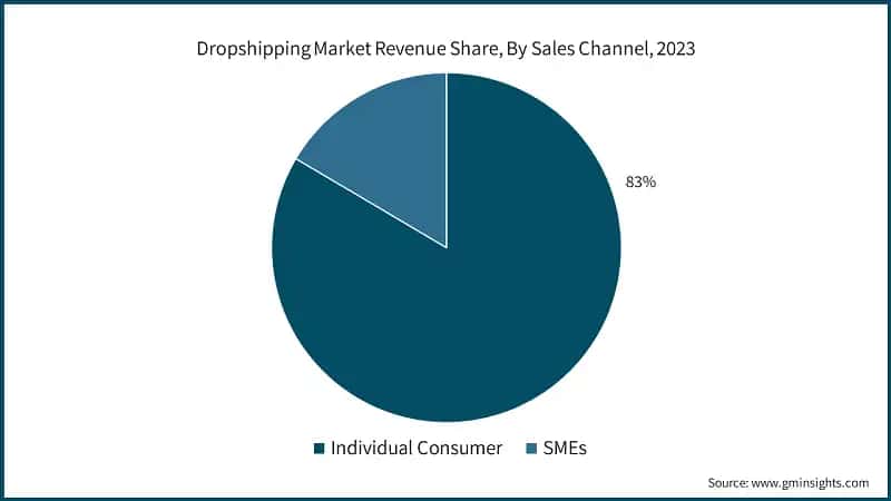 Dropshipping Market Revenue Share, By Sales Channel, 2023