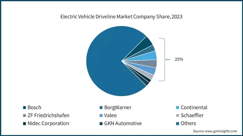 Electric Vehicle Driveline Market Company Share, 2023
