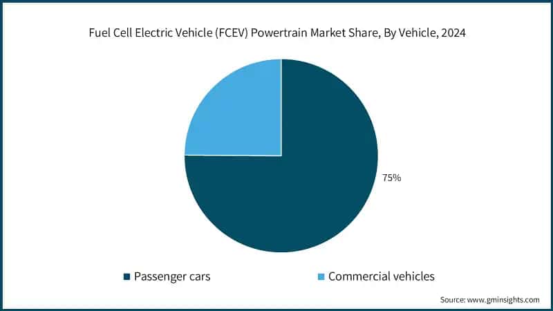 Fuel Cell Electric Vehicle (FCEV) Powertrain Market Share, By Vehicle, 2024