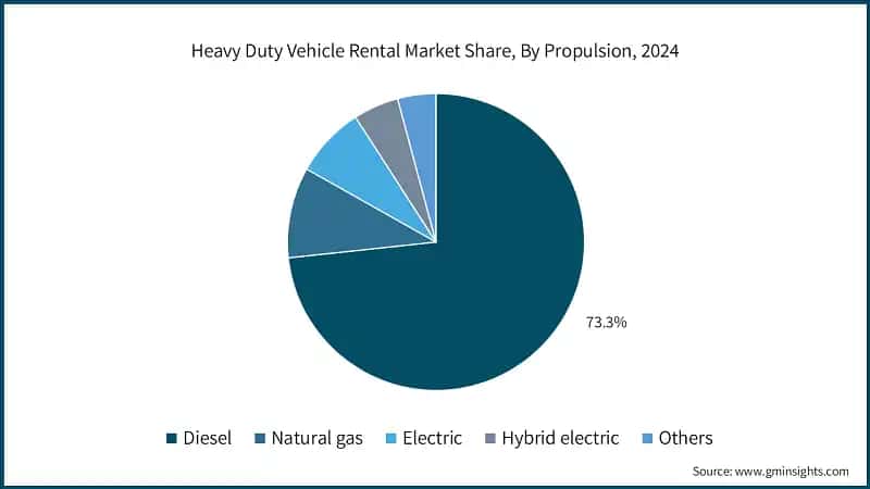 Heavy Duty Vehicle Rental Market Share, By Propulsion, 2024