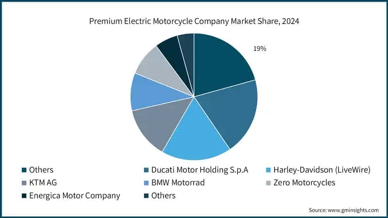 Premium Electric Motorcycle Company Market Share, 2024
