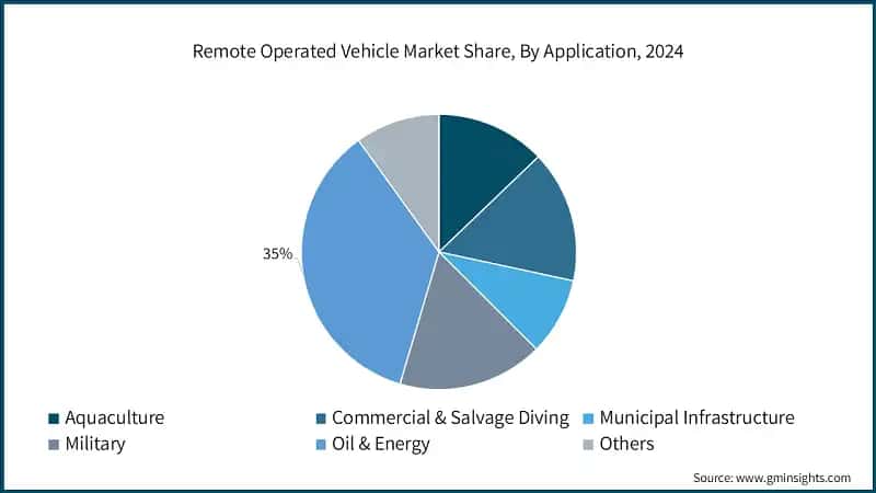 Remote Operated Vehicle Market Share, By Application, 2024