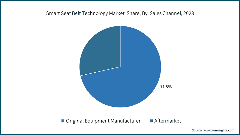 Smart Seat Belt Technology Market&nbsp; Share, By&nbsp; Sales Channel, 2023