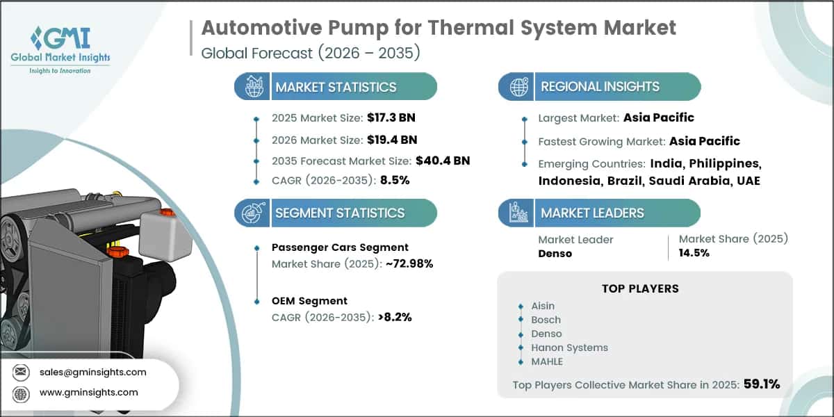 Automotive Pump for Thermal System Market Research Report