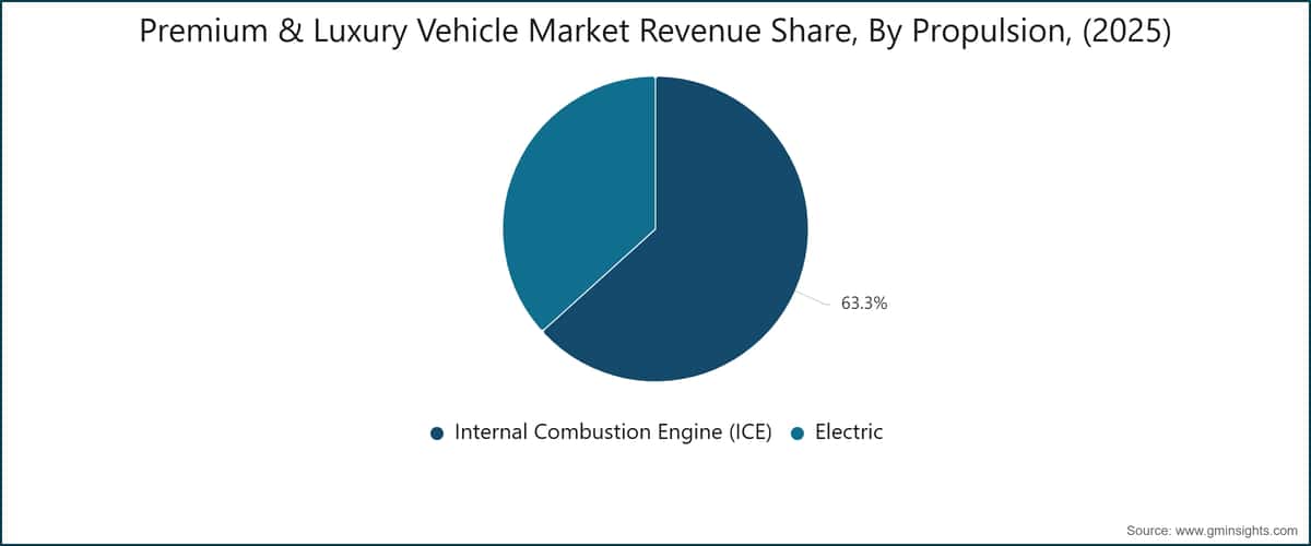 Premium & Luxury Vehicle Market Revenue Share, By Propulsion, (2025)