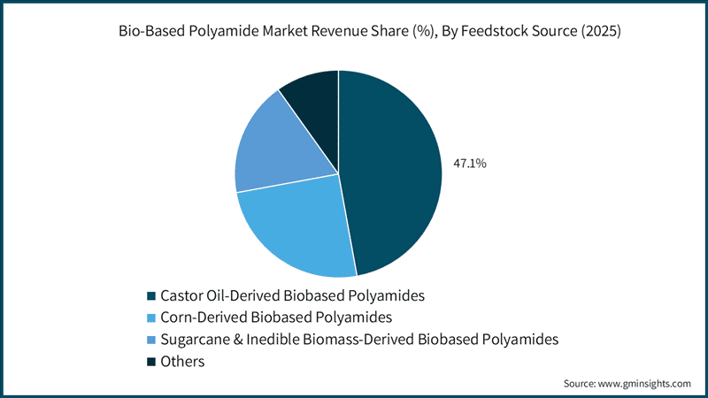Bio-Based Polyamide Market Revenue Share (%), By Feedstock Source (2025)