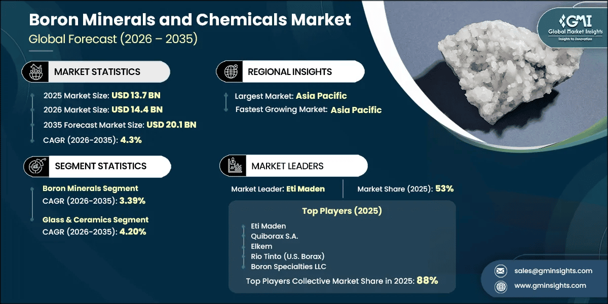 Marktforschungsbericht zum Markt für Bormineralien und -chemikalien