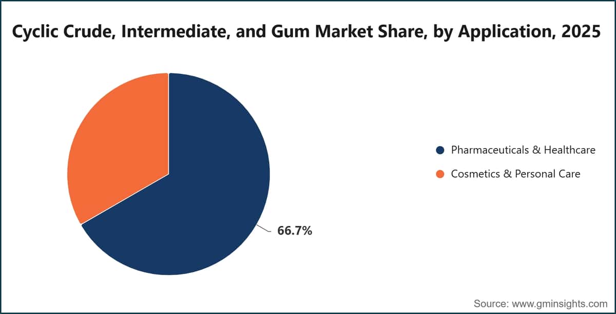 Cyclic Crude, Intermediate, and Gum Market Share, by Application, 2025