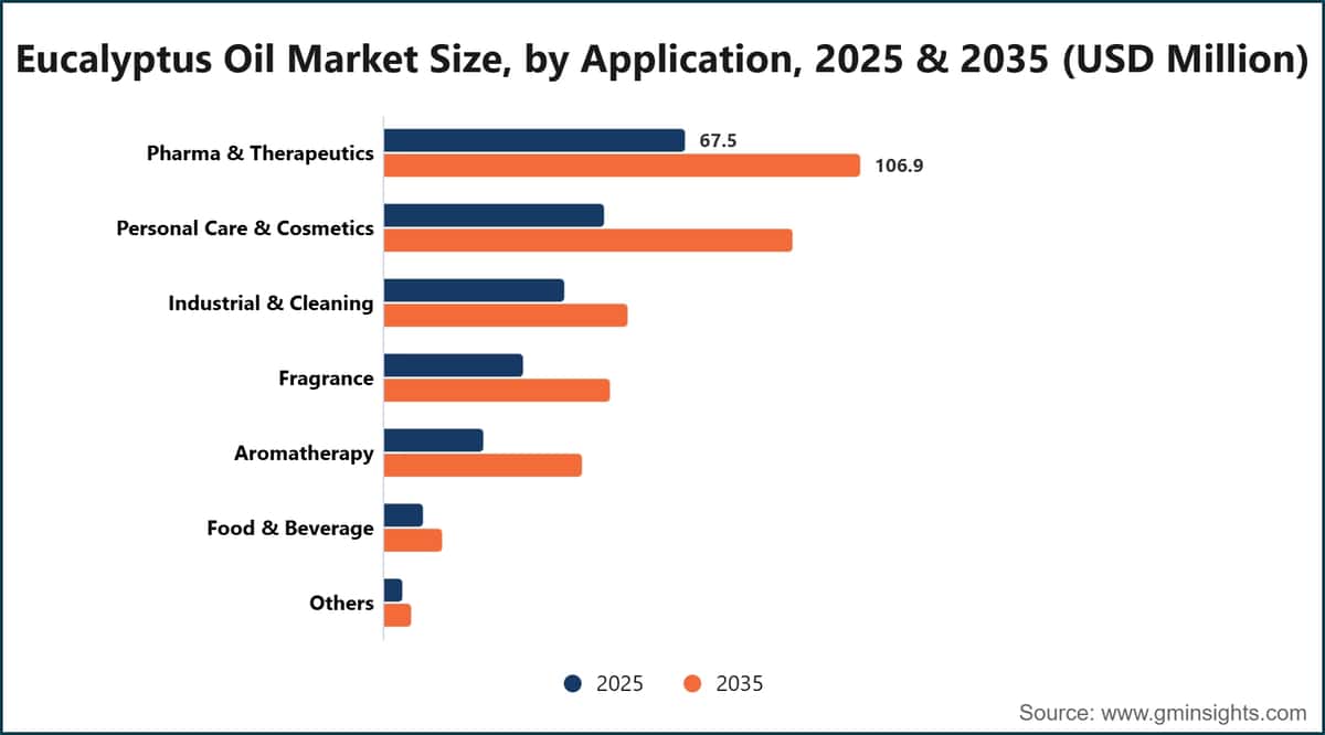 Eucalyptus Oil Market Size, by Application, 2025 & 2035 (USD Million)