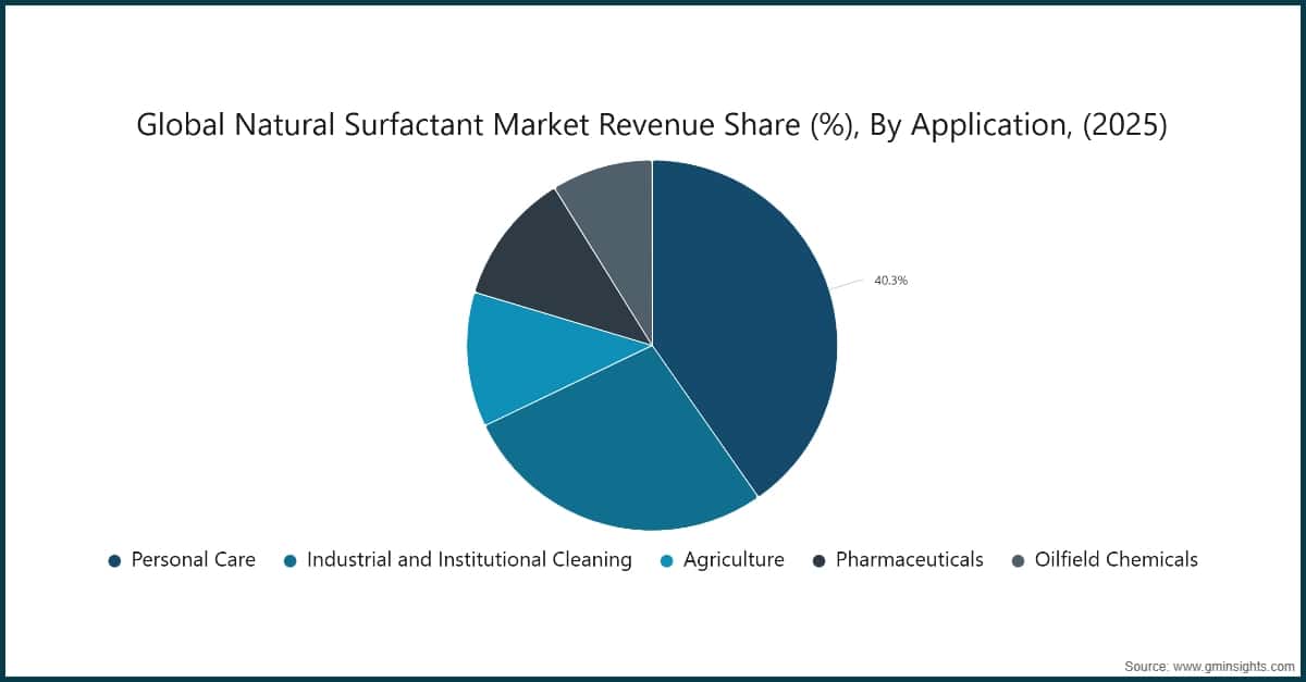 Global Natural Surfactant Market Revenue Share (%), By Application, (2025)