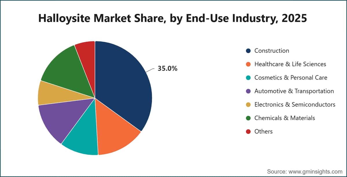 Halloysite Market Share, by End-Use Industry, 2025
