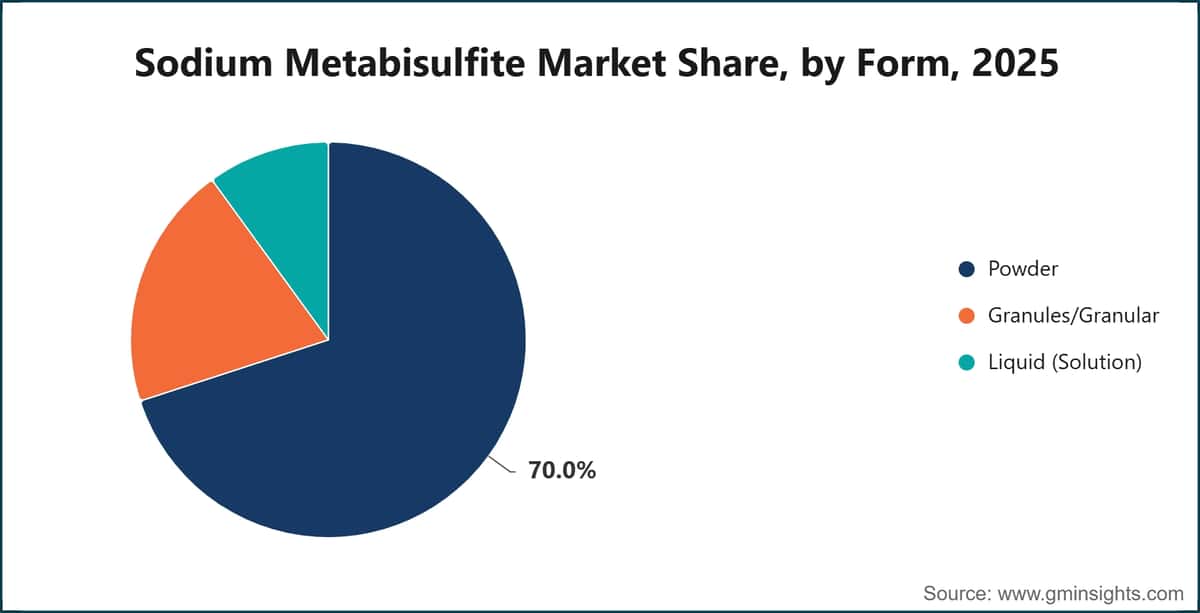 Sodium Metabisulfite Market Share, by Form, 2025
