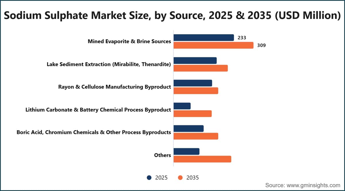 Sodium Sulphate Market Size, by Source, 2025 & 2035 (USD Million)