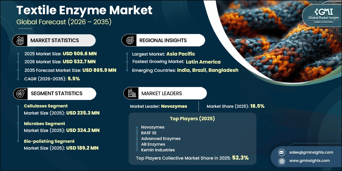 Informe de investigación del mercado de enzimas textiles
