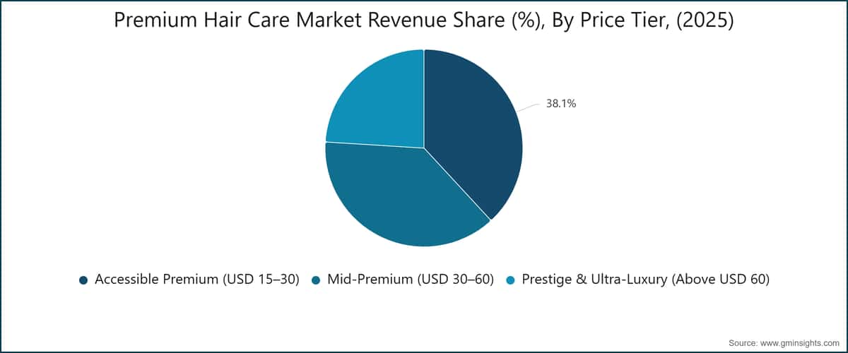 Premium Hair Care Market Revenue Share (%), By Price Tier, (2025)