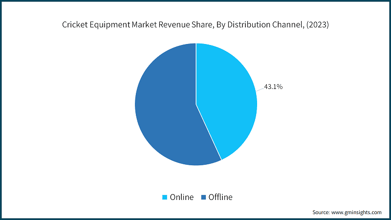 Cricket Equipment Market Revenue Share, By Distribution Channel, (2023)