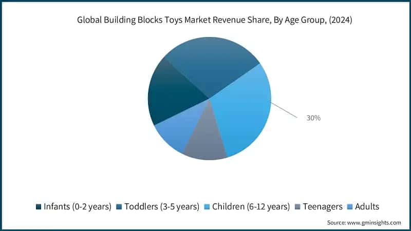 Global Building Blocks Toys Market Revenue Share, By Age Group, (2024)