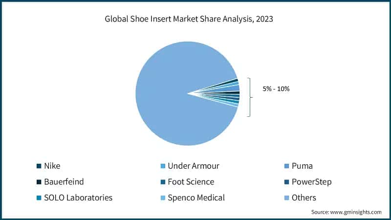 Global Shoe Insert Market Share Analysis, 2023