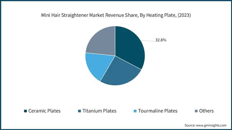 Mini Hair Straightener Market Revenue Share, By Heating Plate, (2023)