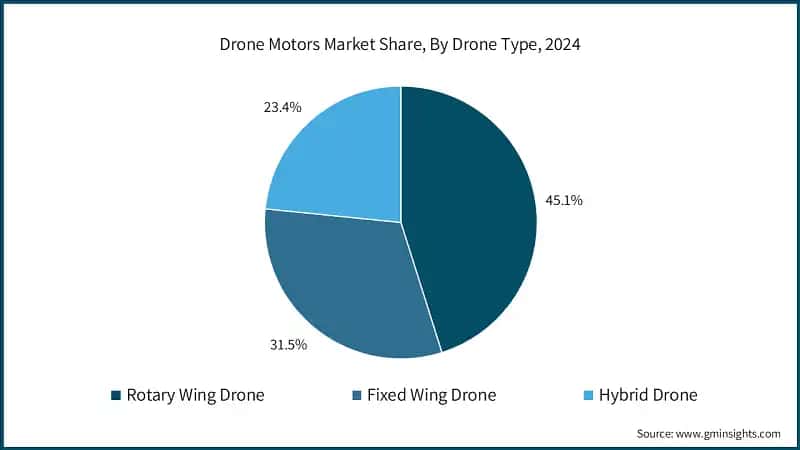 Drone Motors Market Share, By Drone Type, 2024