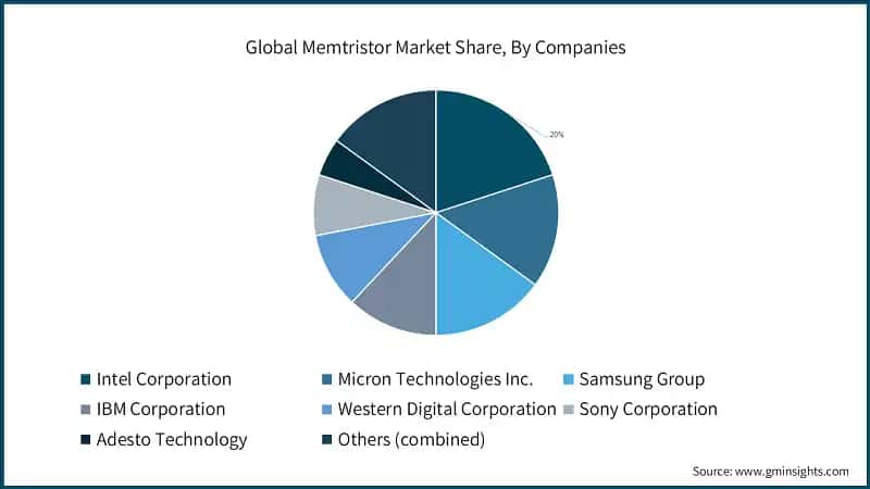 Global Memtristor Market Share, By Companies