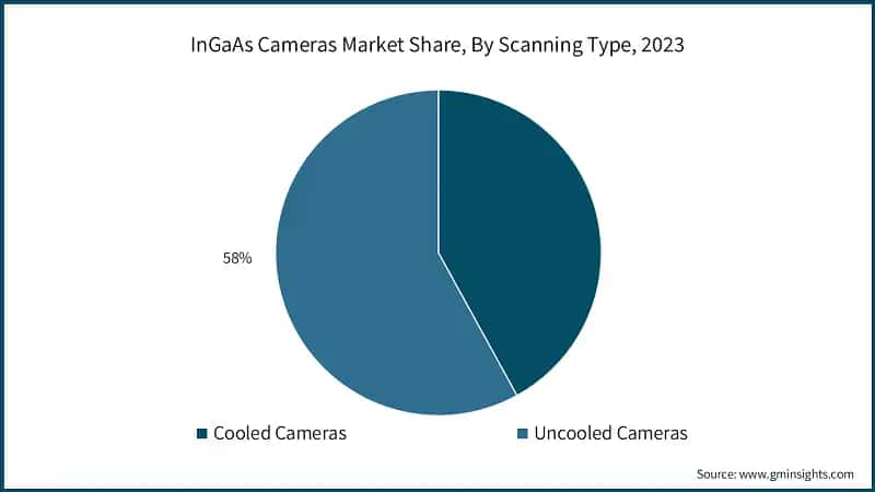 InGaAs Cameras Market Share, By Scanning Type, 2023