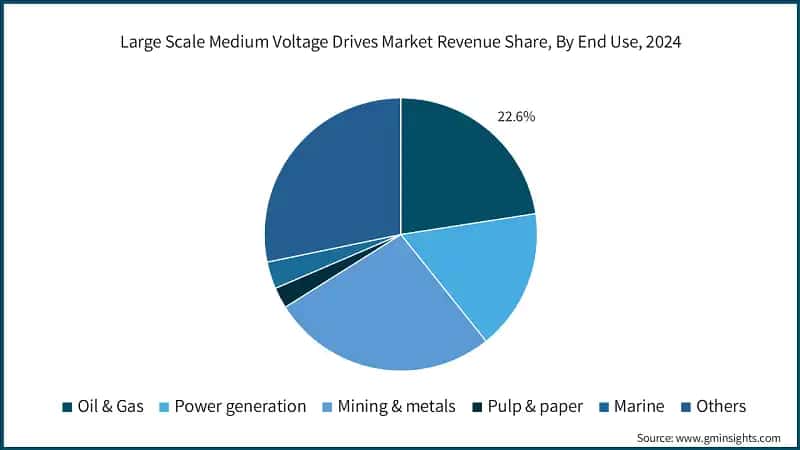 Large Scale Medium Voltage Drives Market Revenue Share, By End Use, 2024