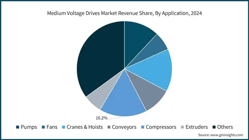 Medium Voltage Drives Market Revenue Share, By Application, 2024