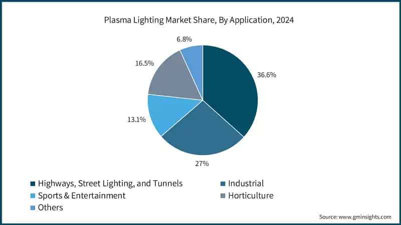 Plasma Lighting Market Share, By Application, 2024 