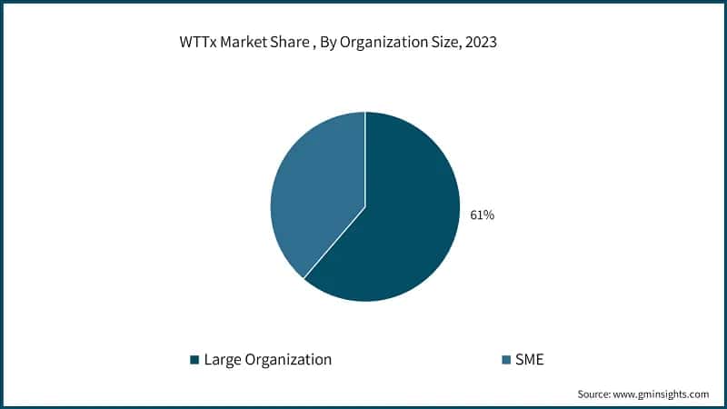 WTTx Market Share, By Organization Size, 2023