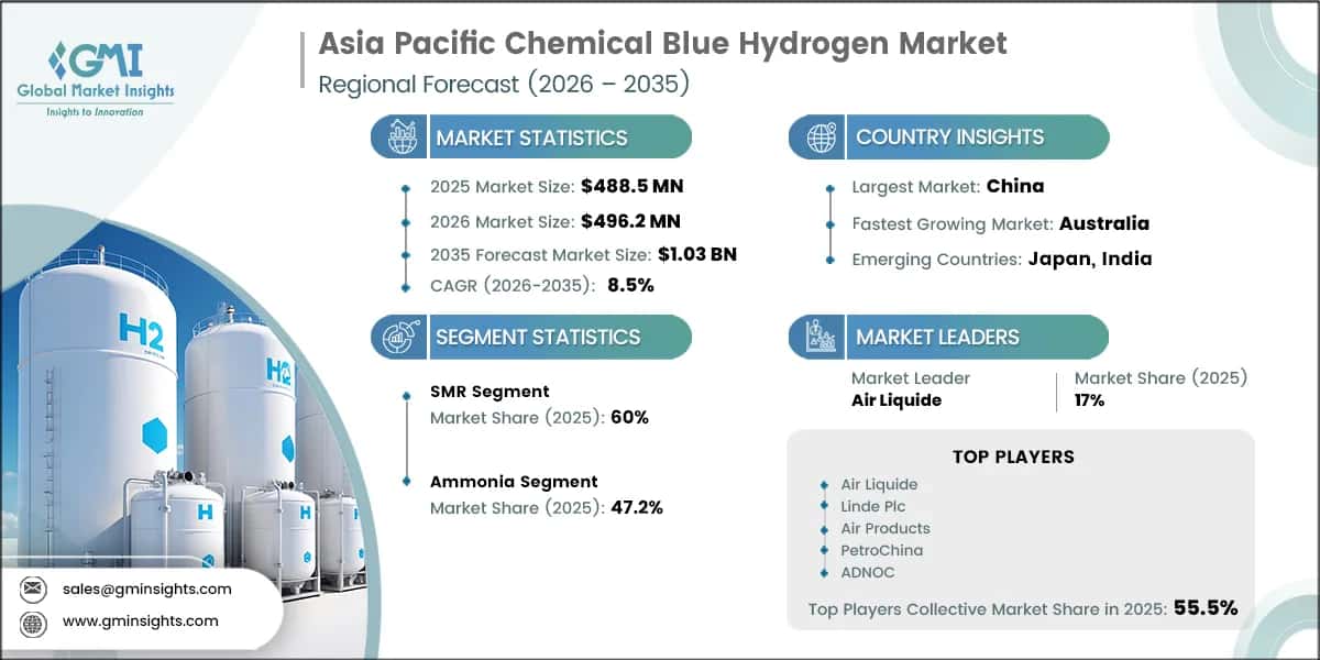 Asien-Pazifik-Markt für chemischen blauen Wasserstoff – Marktforschungsbericht