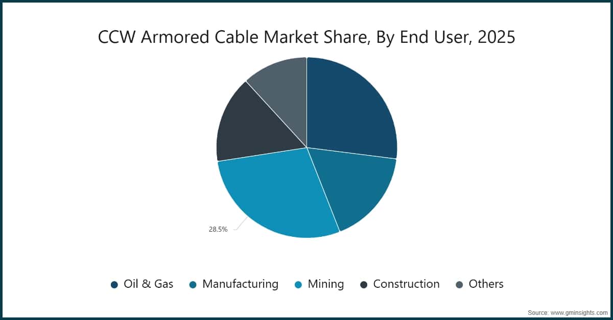 CCW Armored Cable Market Share, By End User, 2025