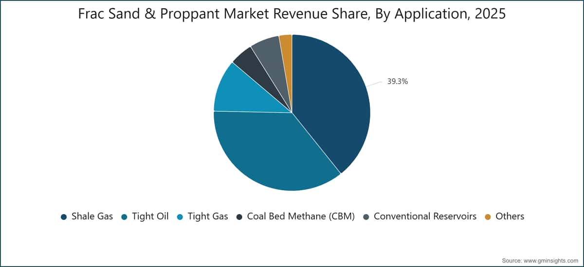 Frac Sand & Proppant Market Revenue Share, By Application, 2025