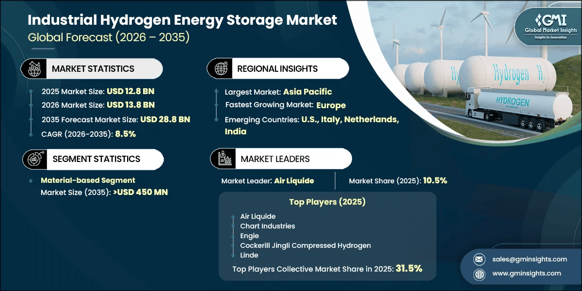 Rapport d’étude sur le marché du stockage industriel de l’énergie à base d’hydrogène