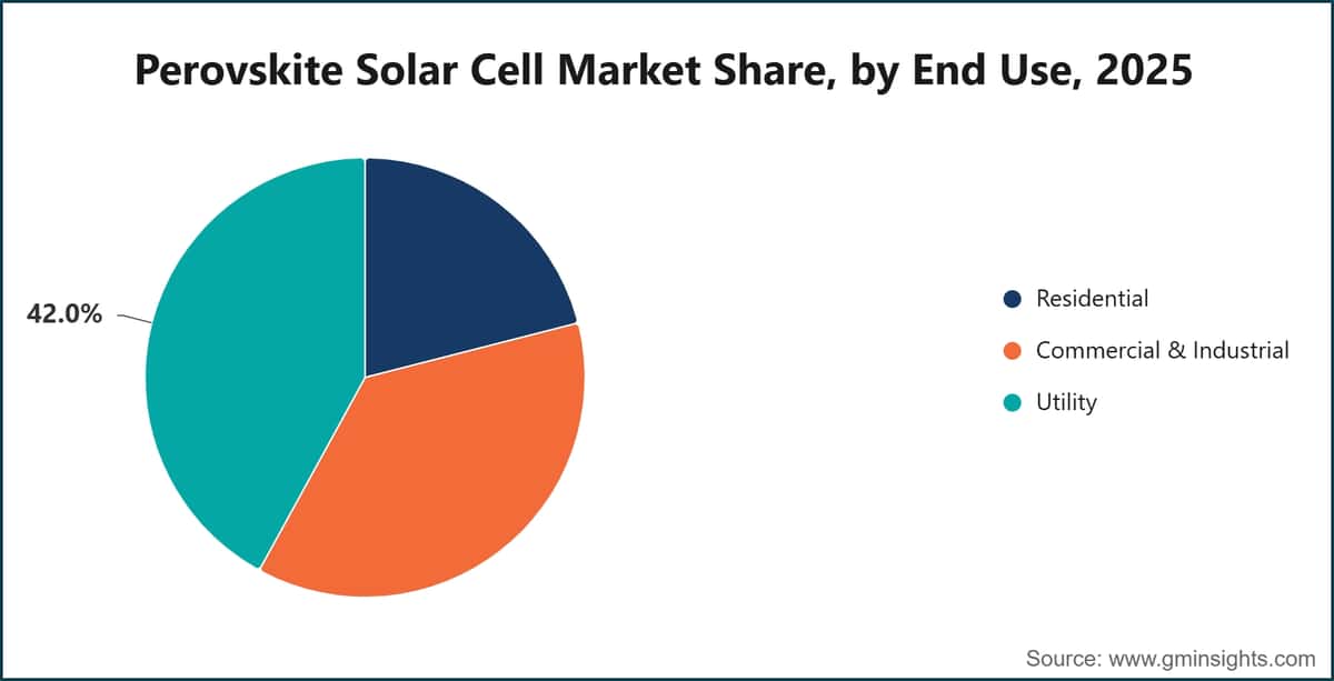 Perovskite Solar Cell Market Share, by End Use, 2025