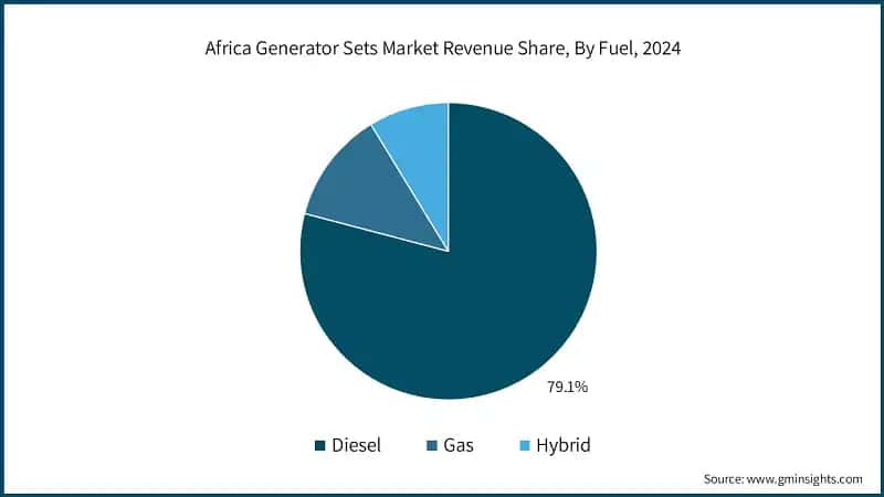 Africa Generator Sets Market Revenue Share, By Fuel, 2024