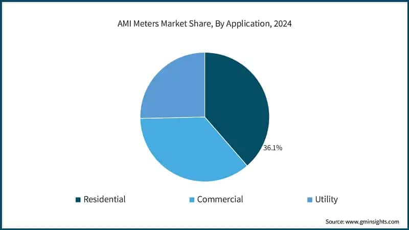 AMI Meters Market Share, By Application, 2024