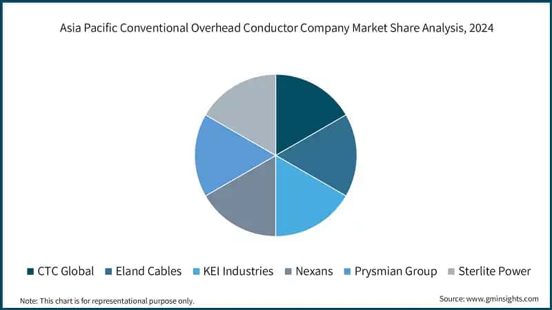 Asia Pacific Conventional Overhead Conductor Company Market Share Analysis, 2024