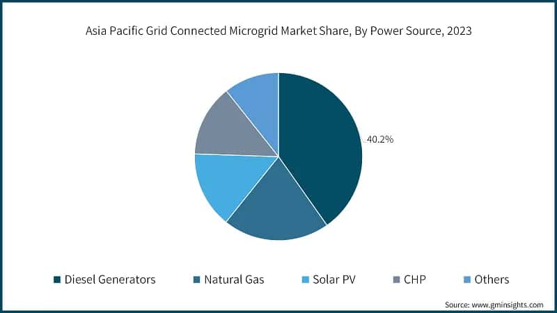 Asia Pacific Grid Connected Microgrid Market Share, By Power Source, 2023